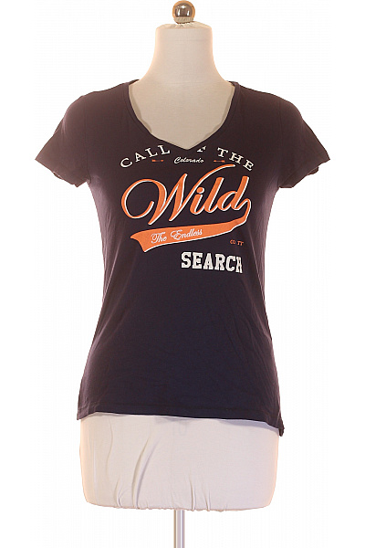 Dámské Tričko Modré Second hand Vel. M