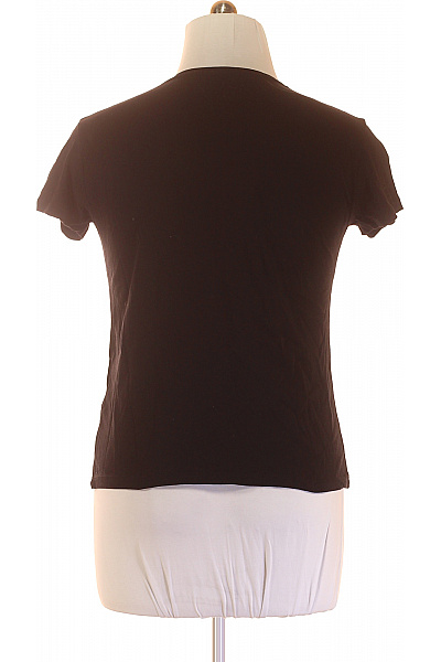 Dámské Tričko s Potiskem Černé PULL&BEAR Vel. L