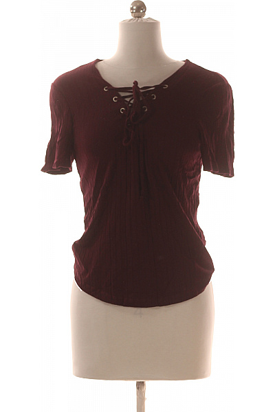 ONLY Dámské Tričko Vínová Vel. M