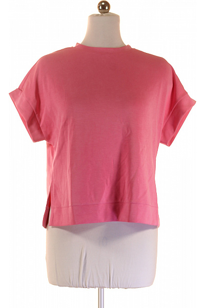 RICH&ROYAL Jednoduché Dámské Tričko Růžové