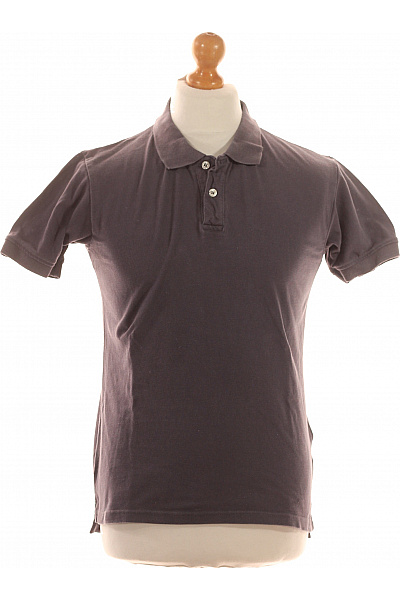 Crone Pánské Tričko S Límečkem Modré Second Hand Vel. M