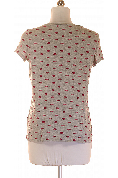 Esprit Dámské Tričko s Potiskem Šedé Second hand Vel. M