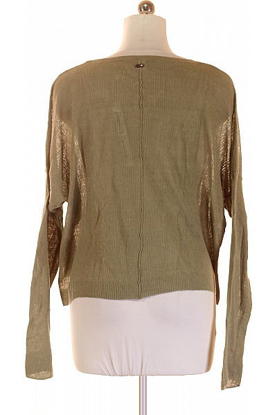 BOMBOOGIE Dámský Pulovr Lněný Zelený