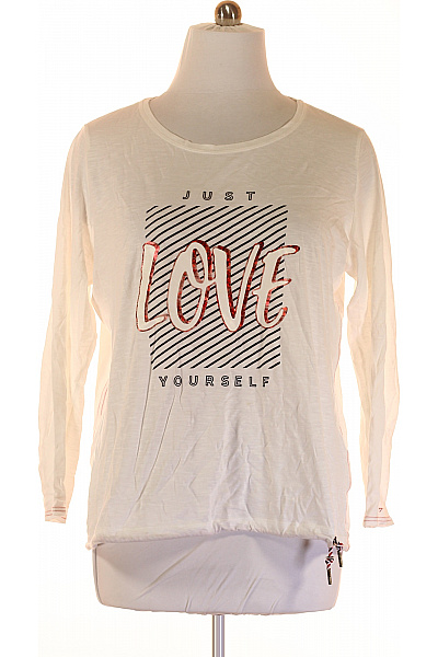 CECIL Dámské Tričko S Potiskem Bílé Vel. XXL