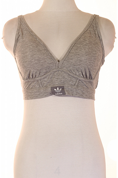 ADIDAS šedá žebrovaná sportovní podprsenka modalová Velikost XL | ADIDAS | obrázek 2