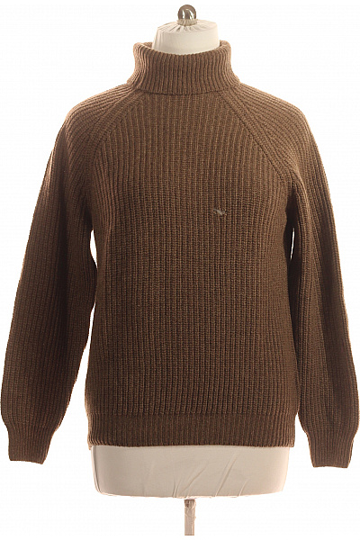 Dámský Svetr Vlněný Hnědý Outlet Vel. XL