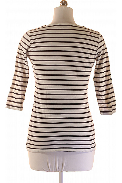 COMMA Dámské Tričko s Potiskem Černobílé Vel. 38