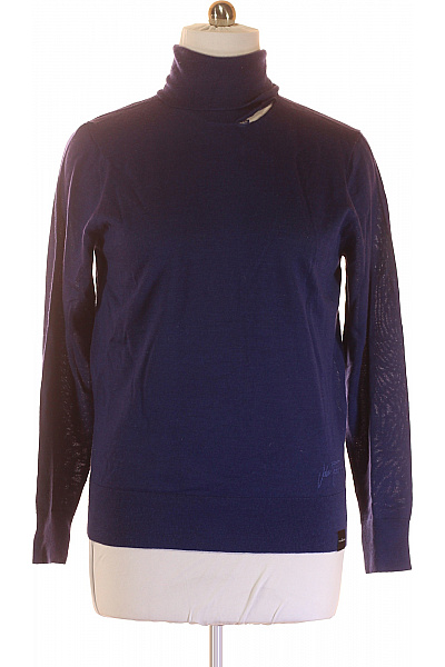 Pánský Svetr Vlněný Modrý Richmond Vel. XL