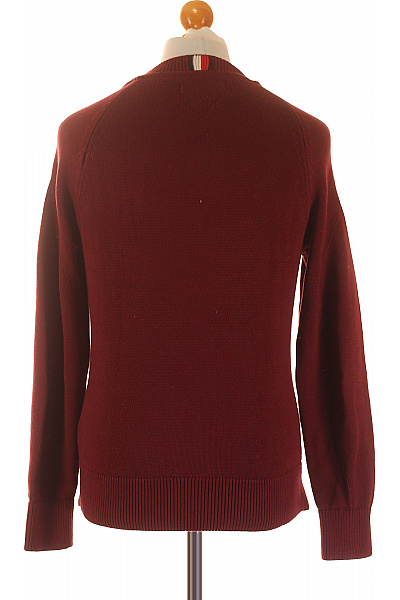 Pánský Pulovr Vínový TOMMY HILFIGER Second hand Vel. XS | TOMMY HILFIGER | obrázek 2