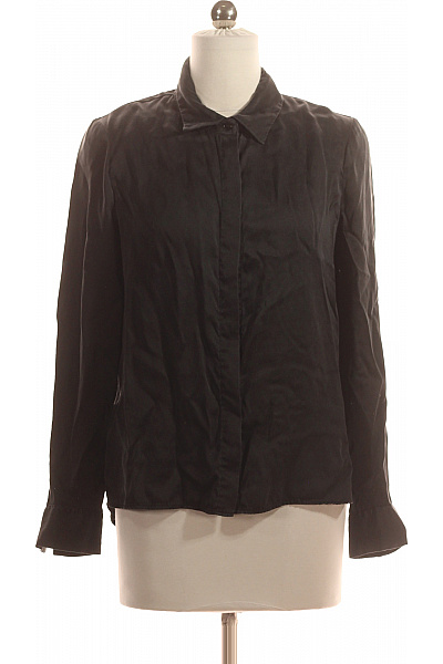 NOTSHY Společenská Dámská Košile Hedvábná Černá Vel. S | NOTSHY | obrázek 2