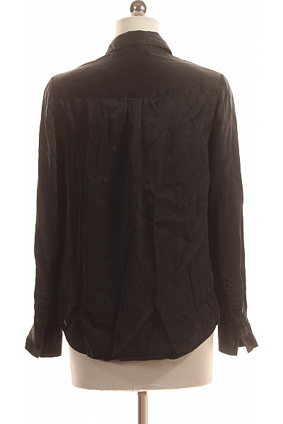 NOTSHY Společenská Dámská Košile Hedvábná Černá Vel. S | NOTSHY | obrázek 3