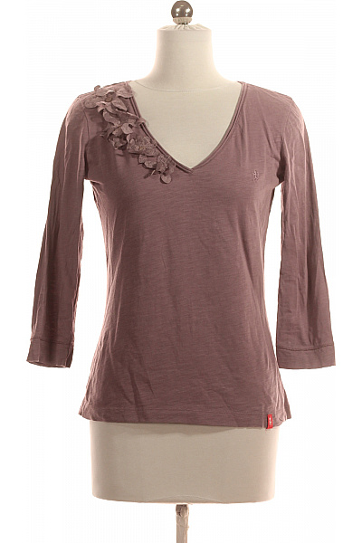 Dámské Tričko s Potiskem Fialové Esprit Second hand Vel. XS