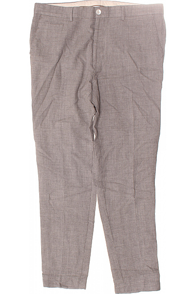 Pánské Chino Kalhoty Vlněné Šedé Hugo Boss