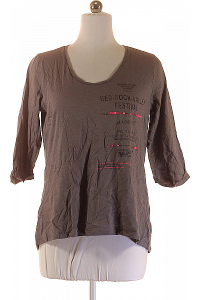 S.OLIVER Dámské Tričko s Potiskem Šedé