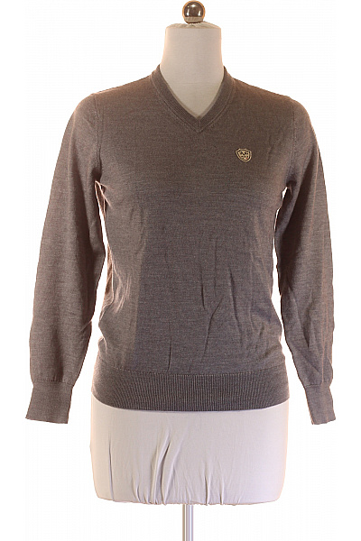 Dámský Svetr Vlněný Šedý VERSACE Vel. M