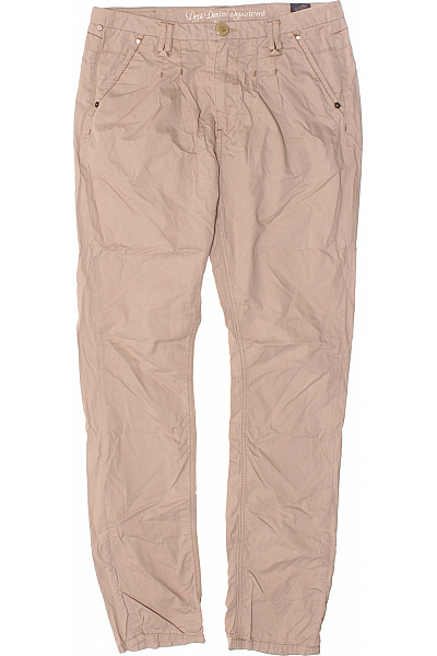 Dámské Kalhoty Rovné Béžové Vel. 28