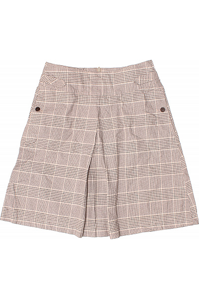 MANGO Kostkovaná  Sukně Černobílá Vel. 38