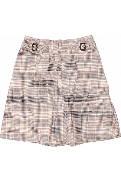 MANGO Kostkovaná  Sukně Černobílá Vel. 38