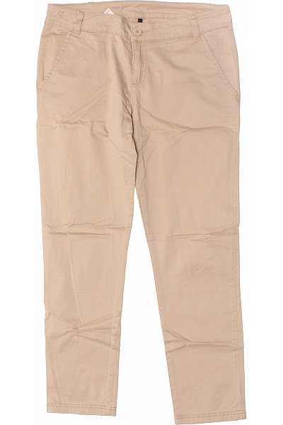 BENETTON Dámské Kalhoty Rovné Béžové Second hand Vel. 42