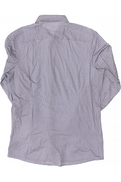 Vzorovaná Pánská Košile Modrá OLYMP Second hand Vel. 42 | OLYMP | obrázek 4