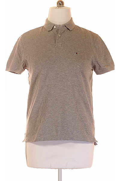 Pánské Tričko s Límečkem Šedé TOMMY HILFIGER Vel. M