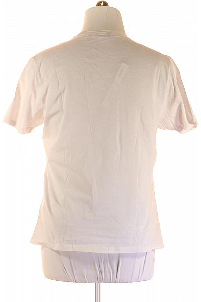 Jednoduché Pánské Tričko Bílé Vel. L