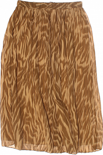 Plisováná  Sukně Khaká OBJECT Vel. 36