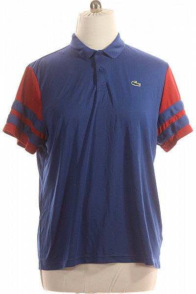 Pánské Tričko S Límečkem Modré LACOSTE Vel. XXL