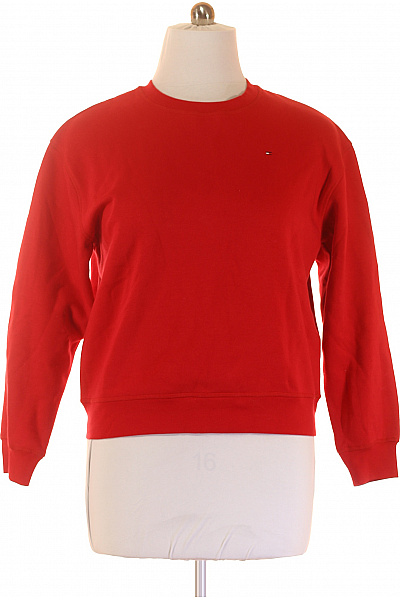 Dámská Mikina Bez Zapínání Červená TOMMY HILFIGER Vel. L