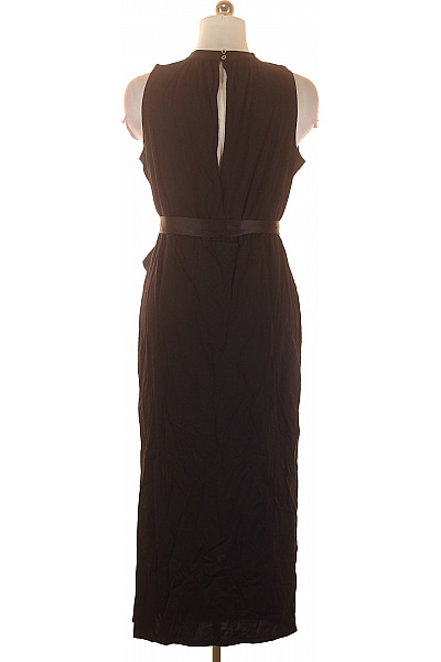 marella Černé dlouhé šaty bez rukávů s páskem elegantní Velikost L | marella | obrázek 3