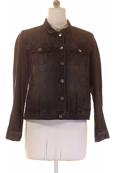 Janina Dámská černá krátká denimová přechodová bunda stylová Velikost 42 | Janina | obrázek 2