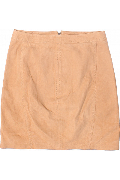  Sukně áčková Kožená Béžová MANGO Vel. M