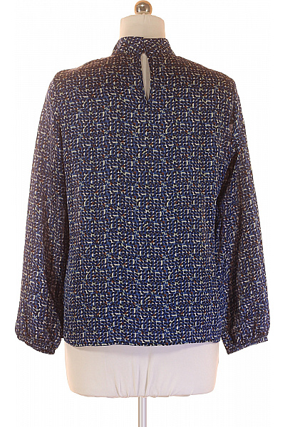 ZERO Dámská polyesterová halenka modrá vzorovaná elegantní s dlouhým rukávem Velikost 40 | ZERO | obrázek 2