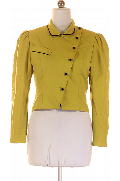 BETTY BARCLAY Žlutý blejzr krátký retro vypasované asymetrické elegantní do pasu Velikost FR 40 | BETTY BARCLAY | obrázek 2