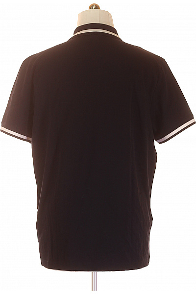 Pánské Tričko s Límečkem Modré Hugo Boss