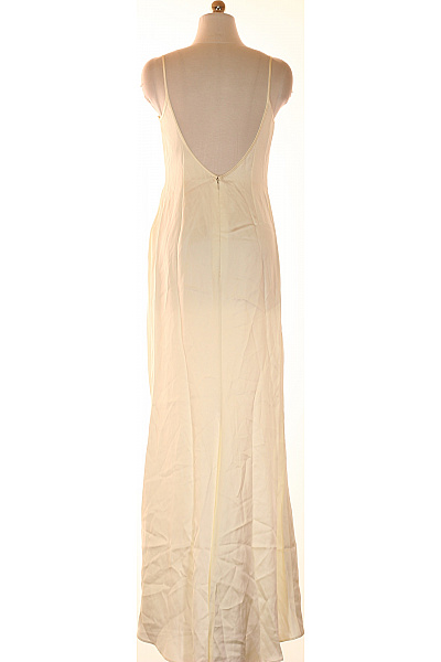 MADE IN ITALY Dlouhé šaty na ramínka společenské saténové jednoduché Velikost IT 44 | MADE IN ITALY | obrázek 3