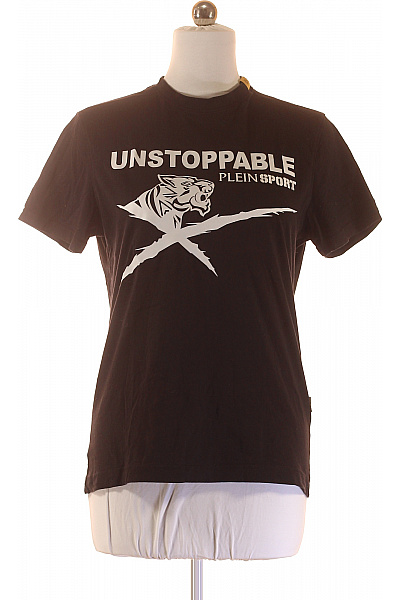 PLEIN SPORT Dámské Tričko s Potiskem Černé Vel. M