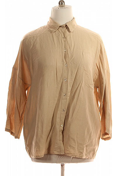 Společenská Dámská Košile Hnědá Second Hand Vel. L/XL