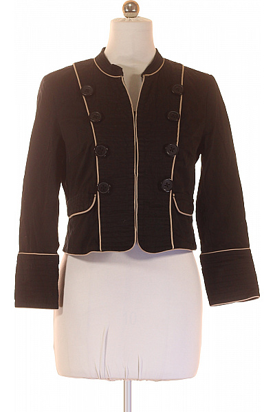 InWear Černý Krátký Blejzr Vojenský Béžové Pasové Dvouřadé Se Strukturou Velikost EU 42 | InWear | obrázek 2