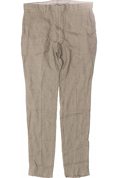 Hugo Boss Pánské Chino Kalhoty Lněné Zelené Vel. 50