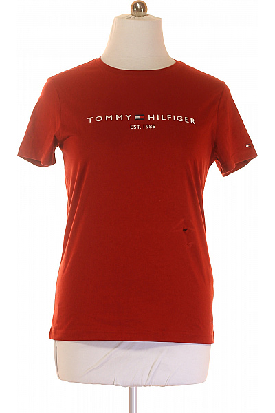 Pánské Tričko Červené TOMMY HILFIGER Outlet Vel. L
