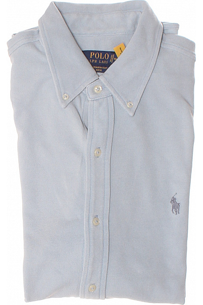 Ralph Lauren Pánská Košile Jednobarevná Modrá Vel. L