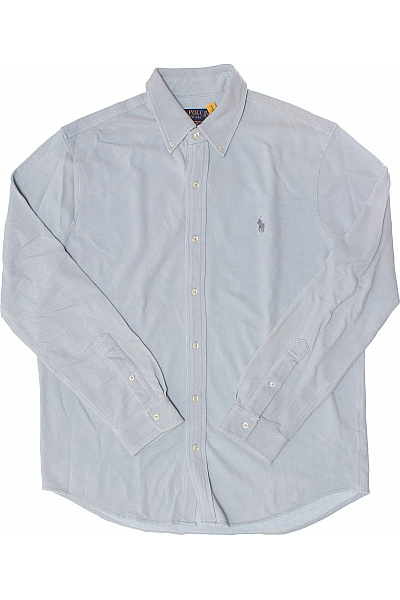 Ralph Lauren Pánská Košile Jednobarevná Modrá Vel. L