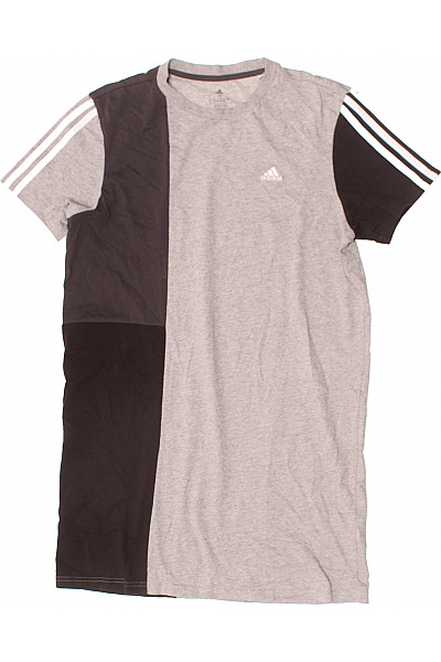 ADIDAS Dámské tričkové šaty šedé černé bloky sportovní krátké Velikost M | ADIDAS | obrázek 2