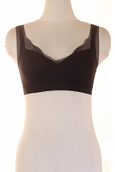 DSIRED Dámská podprsenka síťovaná hladká trojúhelníková bez kostic bez zapínání černé Vel. M | DSIRED | obrázek 2