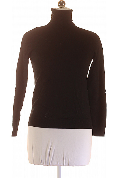 Dámský Svetr Vlněný Černý Second hand Vel. 38