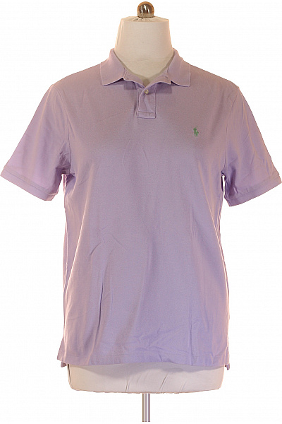 Pánské Tričko s Límečkem Fialové Ralph Lauren Vel. L