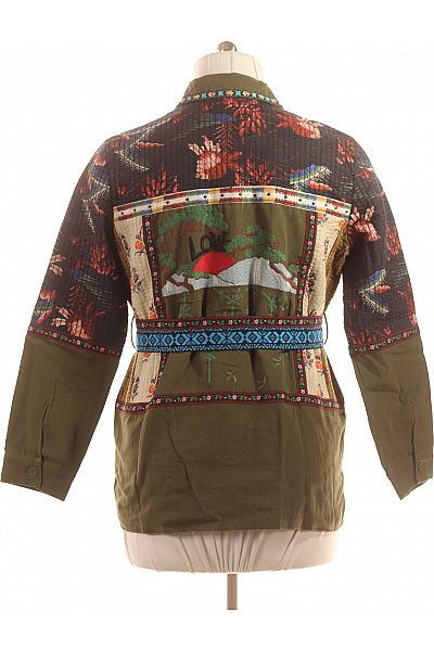 DESIGUAL Krátký Dámský Kabát Zelený Vel. XL