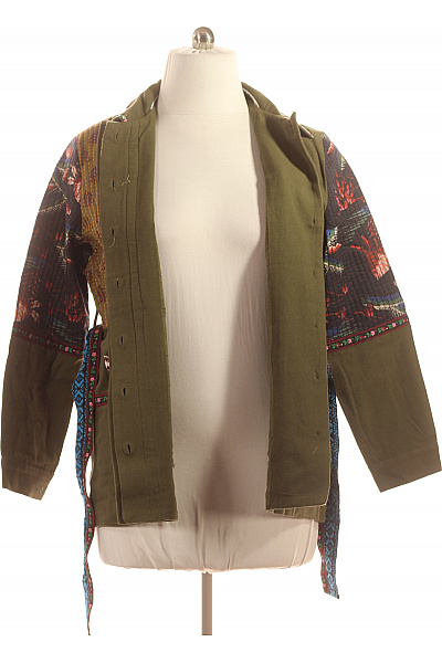 DESIGUAL Krátký Dámský Kabát Zelený Vel. XL