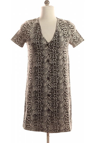 MANGO Šaty krátké propínací zvířecí vzor hadí kůže denní Velikost XS | MANGO | obrázek 2